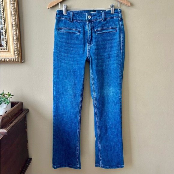 Anthropologie Maeve The Essential Slim High-Rise Straight Jeans Welt Pockets 26 - Picture 4 of 12